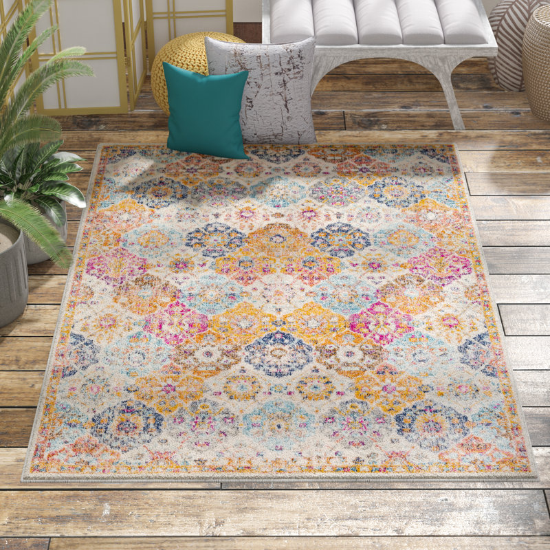 Mistana Hillsby Oriental Saffron/Burnt Orange Area Rug & Reviews Wayfair